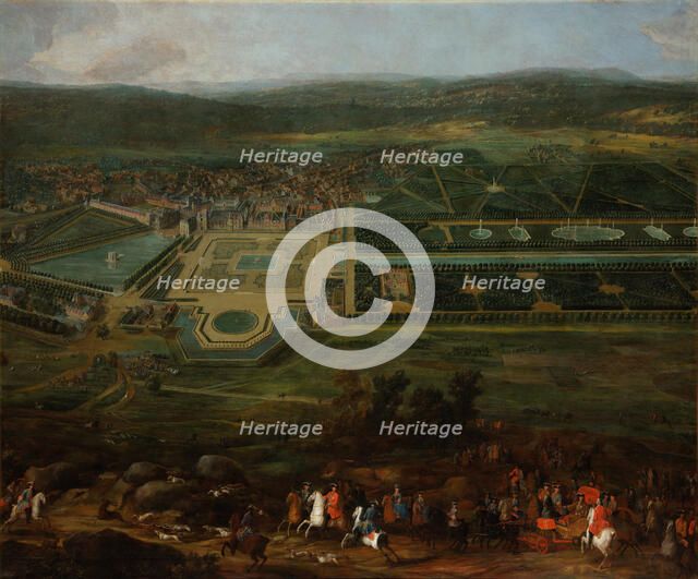 View of the Château de Fontainebleau, 1718-1725. Artist: Martin, Pierre-Denis II (1663-1742)