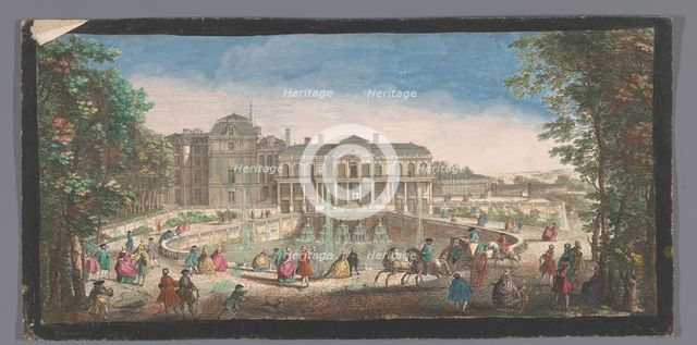 View of the Château de Saint-Cloud seen from the chemin de Versailles, 1730. Creators: Anon, Jacques Rigaud.