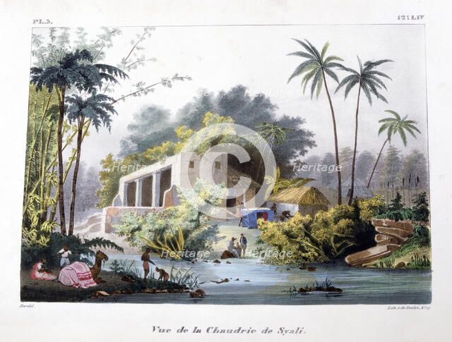 'View of the Chaudrie of Syali', India, 1828.  Artist: Marlet et Cie