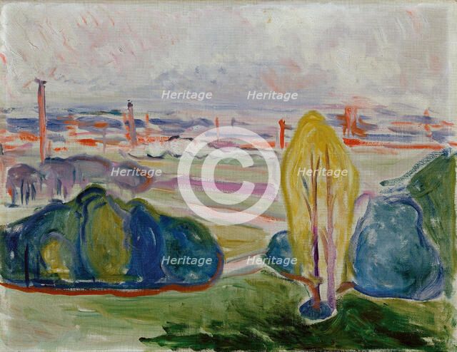 View of the Chemnitz Valley, 1905. Creator: Munch, Edvard (1863-1944).