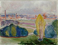 View of the Chemnitz Valley, 1905. Creator: Munch, Edvard (1863-1944)