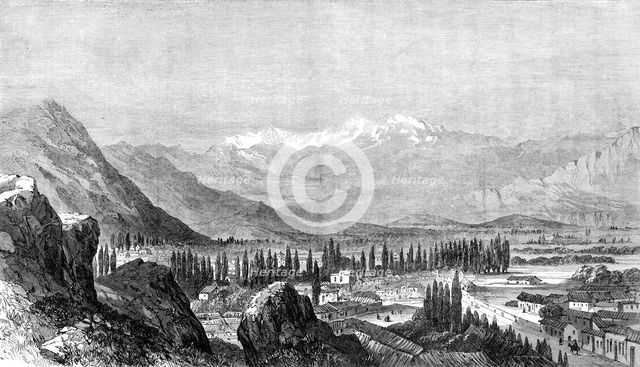 View of the Chilian Cordillera, from Santiago, 1864. Creator: Unknown.