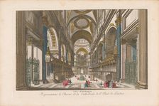 View of the choir of Saint Paul's Cathedral in London, 1700-1799. Creator: Anon