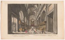 View of the choir of Saint Paul's Cathedral in London, in or after 1752-1766. Creator: Thomas Bowles