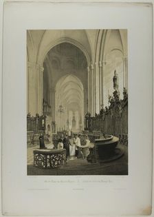 View of the Choir of the Cathedral of Mainz, plate four from Allemande, c. 1848. Creator: Nicolas-Marie-Joseph Chapuy