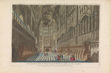 View of the choir of the Westminster Abbey in London, 1735-1805. Creator: Unknown