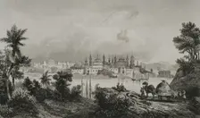 View of the citadel (Kremlin), Astrakhan, Russia, 1839. Creator: Augustin François Lemaitre