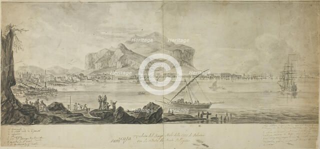 View of the City and Harbor of Palermo with a View of Monte Pellegrino, n.d. Creator: Adriaen Manglard.