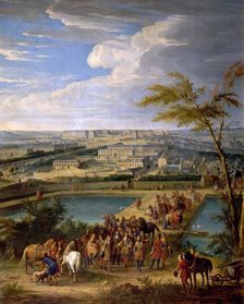 View of the city and Palace of Versailles, as seen from the Montbauron hill. Artist: Martin, Jean-Baptiste (1659-1735)