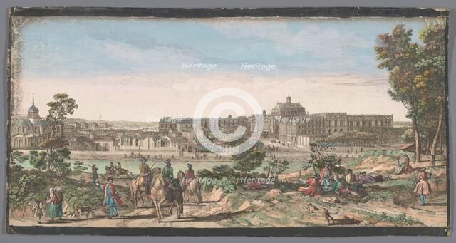 View of the city and the Palace of Versailles, 1700-1799. Creators: Anon, Jacques Rigaud.