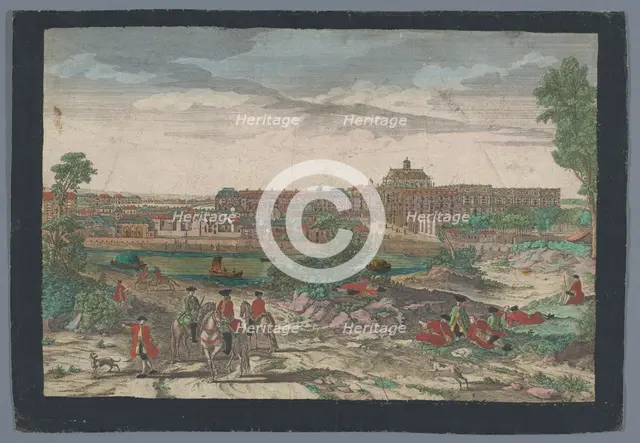 View of the city and the Palace of Versailles, 1742-1801. Creator: Anon.