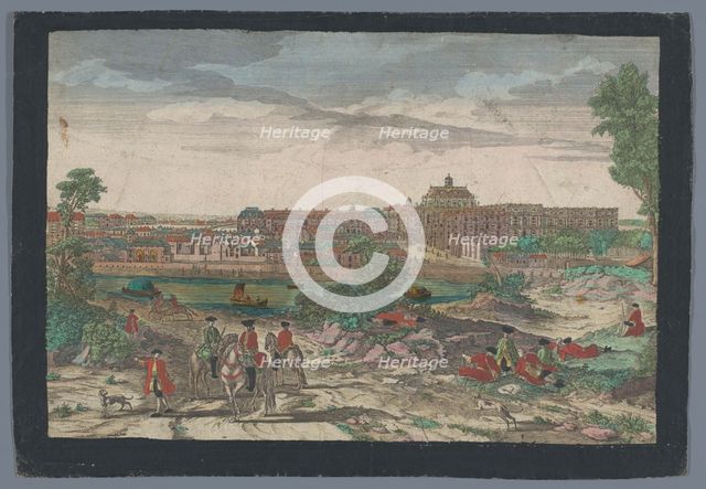View of the city and the Palace of Versailles, 1742-1801. Creator: Anon.