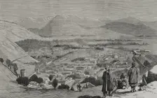 View of the city from the Citadel, Kabul, Afghanistan, 1878. Creator: Andrés Ovejero