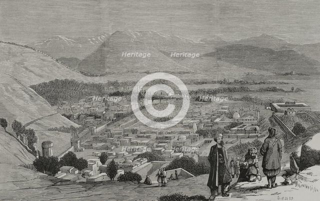 View of the city from the Citadel, Kabul, Afghanistan, 1878.  Creator: Andrés Ovejero.