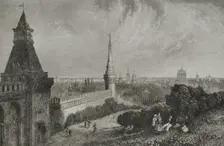 View of the city from the esplanade of the Kremlin, Moscow, Russia, 1839. Creator: Hippolyte Lalaisse