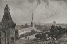View of the city from the esplanade of the Kremlin, Moscow, Russia, 1839. Creator: Hippolyte Lalaisse