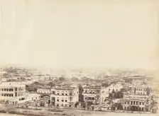 [View of the City from the Ochterlony Monument, Calcutta], 1850s. Creator: Captain R. B. Hill