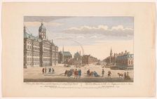 View of the City Hall in Amsterdam with firefighters on Dam Square, 1752. Creator: Unknown