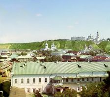 View of the city of Tobolsk from the bell tower of the Church of the Transfiguration..., 1912. Creator: Sergey Mikhaylovich Prokudin-Gorsky