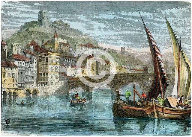 View of the city of Verona, Italy, c1880. Artist: Unknown
