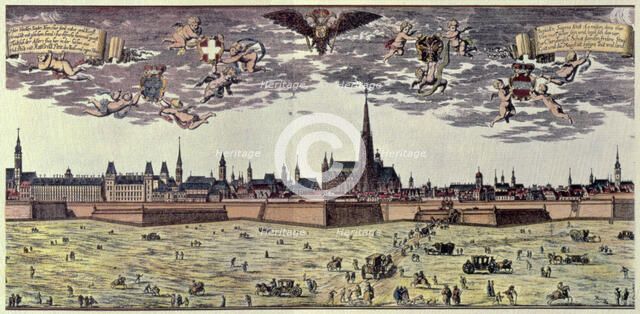 View of the city of Vienna before the Turkish siege of 1683.