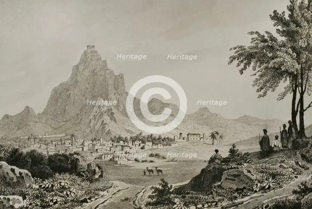 View of the city of Yerevan, Armenia, 1838. Creator: Vanderburch.