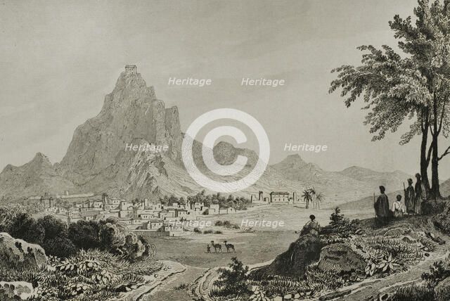 View of the city of Yerevan, Armenia, 1838. Creator: Vanderburch.
