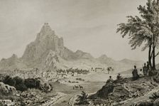 View of the city of Yerevan, Armenia, 1838. Creator: Vanderburch