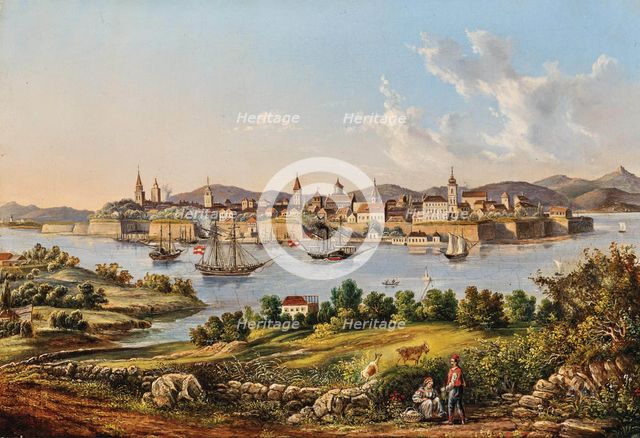View of the city of Zadar, 19th century. Creator: Unknown artist.