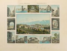 View of the city of Zurich, 1832-1833. Creator: Isenring, Johann Baptist (1796-1860)