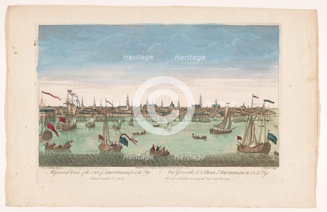 View of the city of Amsterdam seen from the IJ, 1752. Creator: Anon.