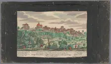 View of the city of Ariccia, 1708-1756. Creators: Martin Engelbrecht, Anon