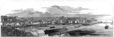 View of the city of Auckland, New Zealand, with the new commercial embankment, 1860