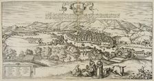 View of the city of Bilbao. Engraving of 1544 for the play Civitates Orbis Terrarrum 1576, by …