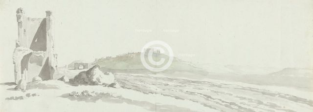 View of the city of Canosa with Castle and surroundings, 1778. Creator: Louis Ducros.