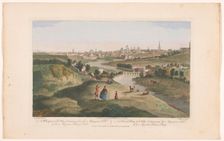 View of the city of Dublin as seen from Phoenix Park, 1753. Creator: James Mason