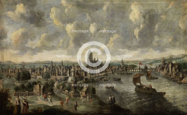 View of the city of Frankfurt am Main, 17th century. Creator: Anon.