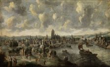 View of the city of Frankfurt am Main, 17th century. Creator: Anon