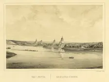 View of the City of Irkutsk, 1856. Creator: Ivan Dem'ianovich Bulychev