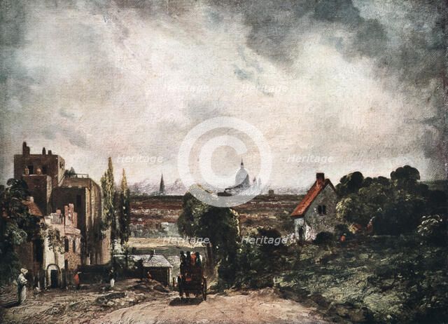 'View of the City of London from Sir Richard Steele's Cottage', 19th century (1913).Artist: John Constable