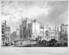 View of the City of London School, Honey Lane Market, Milk Street, City of London, 1835. Creator: GE Madeley