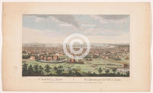 View of the city of London seen from the north side, 1753. Creator: Stevens.