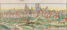 View of the city of Munich (from the Schedel's Chronicle of the World), 1493. Creator: Wolgemut, Michael (1434-1519)