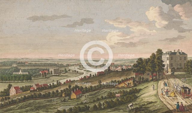 View of the city of Richmond on the River Thames, 1752. Creator: Charles Grignion.