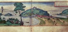 View of the city of San Sebastian. Engraving in Civitates Orbis Terrarum 1576 by George Braun …