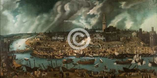 View of the city of Seville, Second half of the16th cen.. Creator: Sánchez Coello, Alonso (1531-1588).