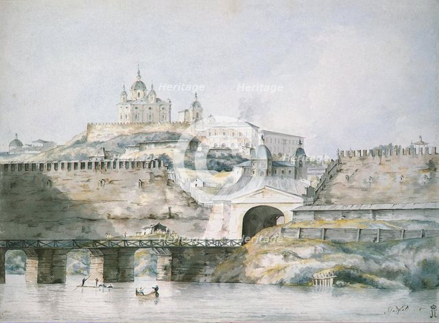 View of the City of Smolensk, 1787. Artist: Hadfield, William (active End of 18th cen.)
