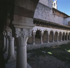 View of the cloister of the monastery of San Pedro de Cardeña