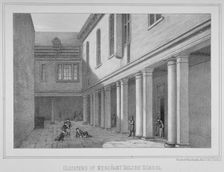 View of the cloisters of the Merchant Taylors School, City of London, 1860. Artist: Maclure, Macdonald, Macgregor