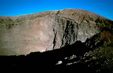 View of the crater of Mt Vesuvius